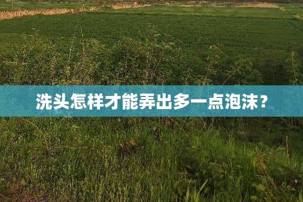 洗头怎样才能弄出多一点泡沫？