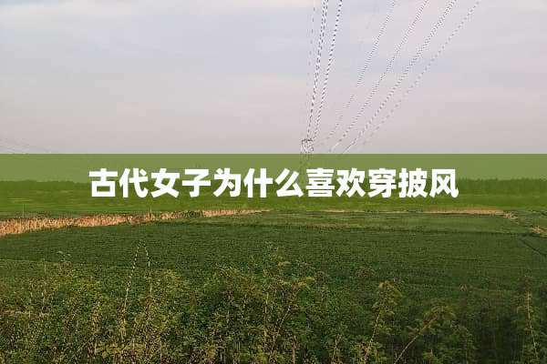 古代女子为什么喜欢穿披风
