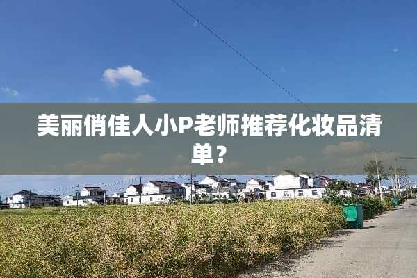 美丽俏佳人小P老师推荐化妆品清单？