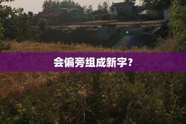 会偏旁组成新字？