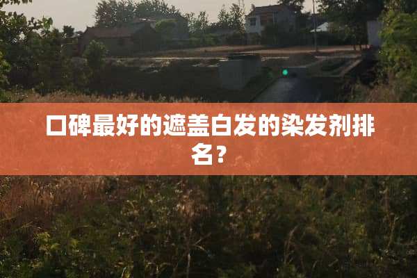 口碑最好的遮盖白发的染发剂排名？