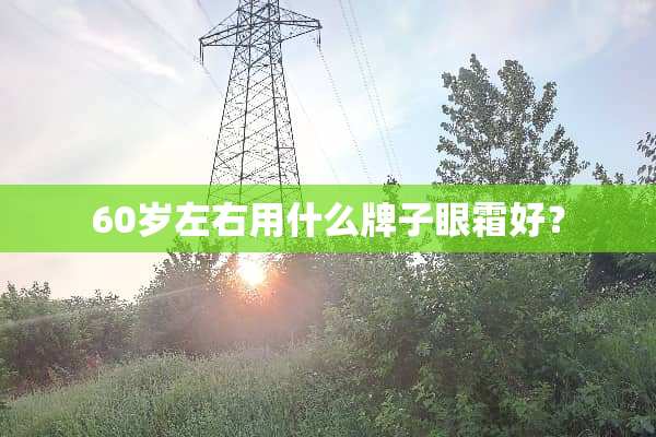 60岁左右用什么牌子眼霜好？