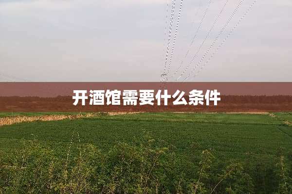 开酒馆需要什么条件