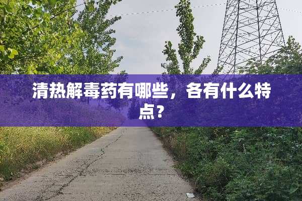 清热解毒药有哪些，各有什么特点？