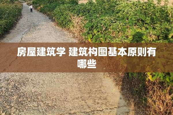 房屋建筑学 建筑构图基本原则有哪些