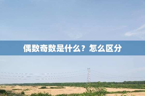 偶数奇数是什么？怎么区分