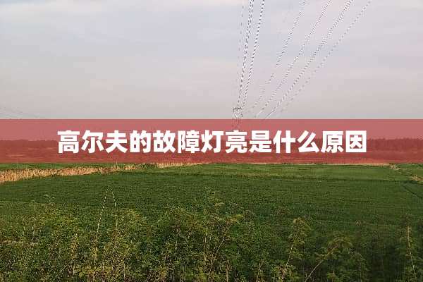 高尔夫的故障灯亮是什么原因