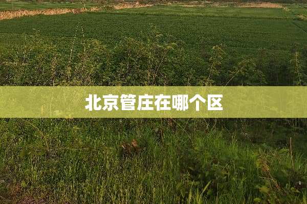 北京管庄在哪个区