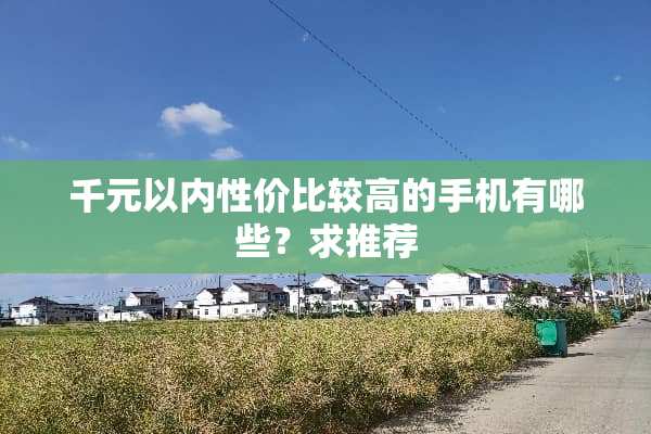 千元以内性价比较高的手机有哪些？求推荐
