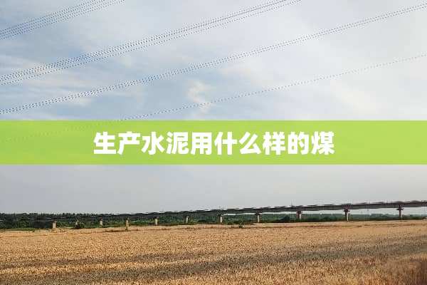 生产水泥用什么样的煤