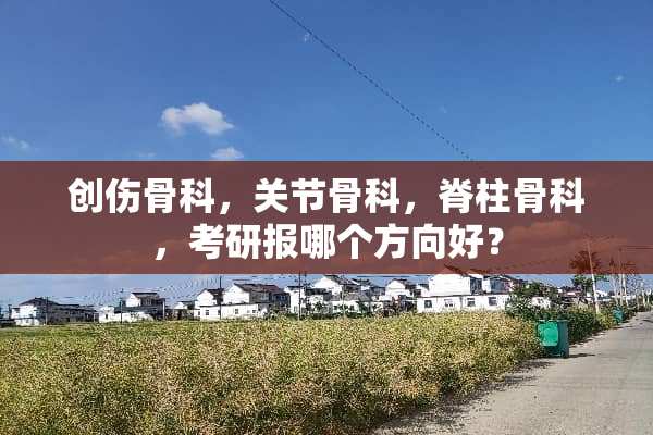 创伤骨科，关节骨科，脊柱骨科，考研报哪个方向好？