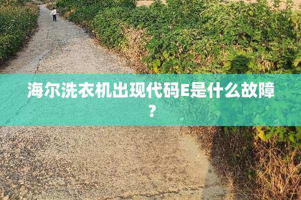 海尔洗衣机出现代码E是什么故障？