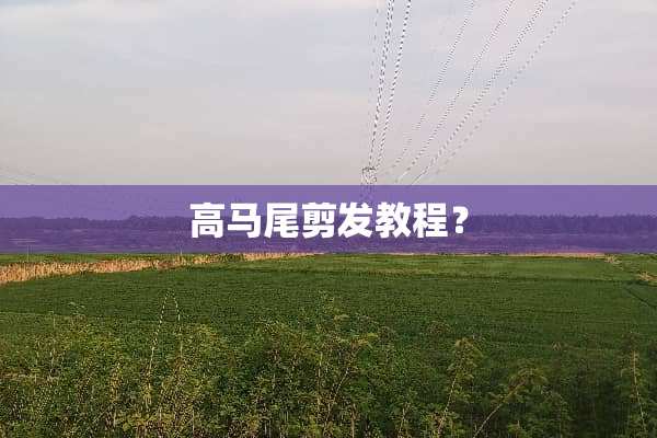 高马尾剪发教程？