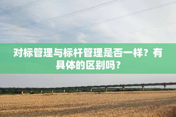 对标管理与标杆管理是否一样？有具体的区别吗？
