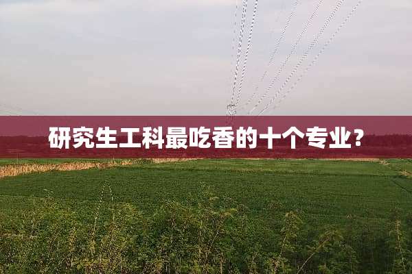 研究生工科最吃香的十个专业？