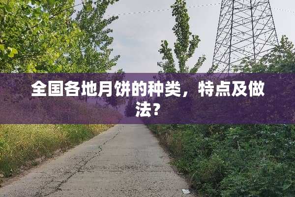 全国各地月饼的种类，特点及做法？
