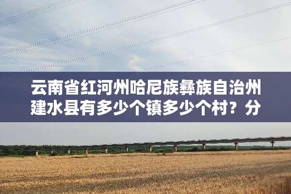 云南省红河州哈尼族彝族自治州建水县有多少个镇多少个村？分别是哪些？