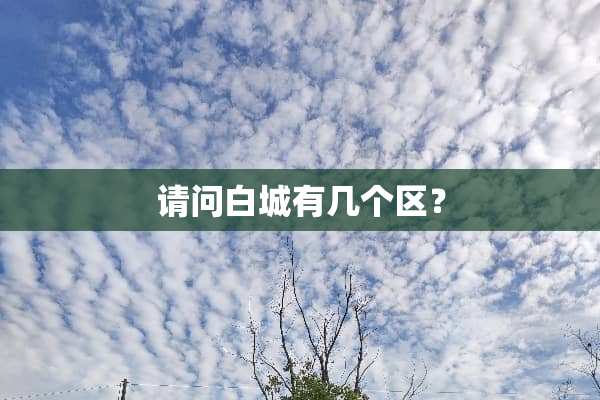 请问白城有几个区？