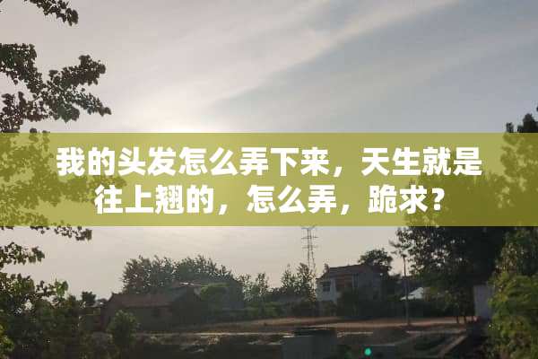 我的头发怎么弄下来，天生就是往上翘的，怎么弄，跪求？