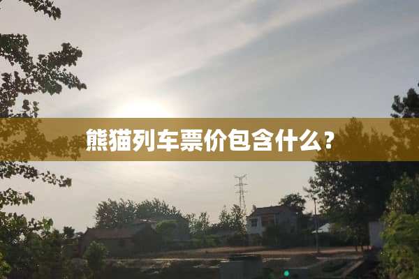 熊猫列车票价包含什么？