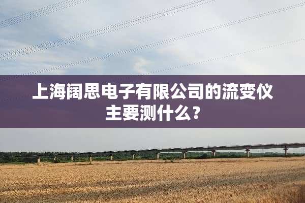 上海阔思电子有限公司的流变仪主要测什么？