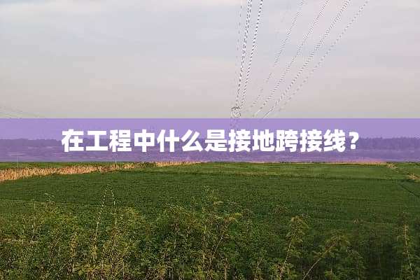在工程中什么是接地跨接线？