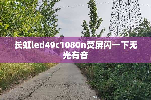 长虹led49c1080n荧屏闪一下无光有音
