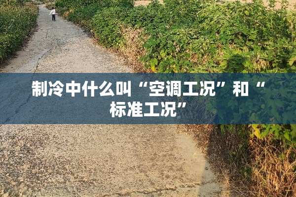制冷中什么叫“空调工况”和“标准工况”