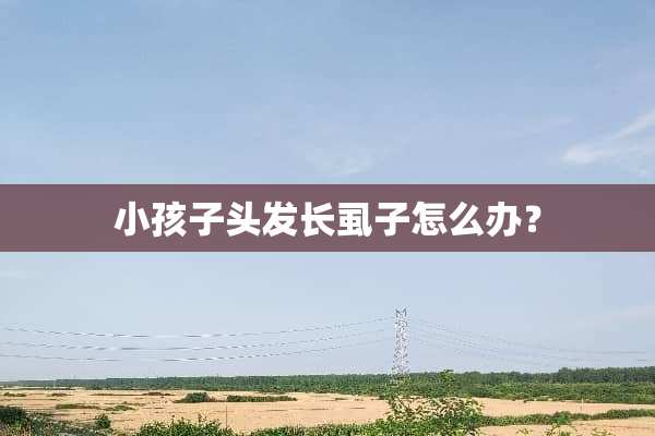 小孩子头发长虱子怎么办？