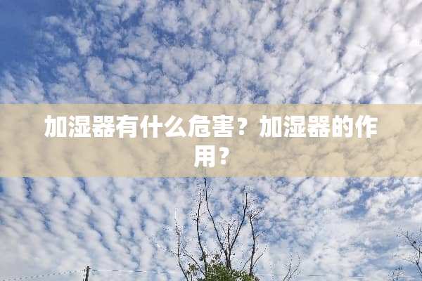 加湿器有什么危害？加湿器的作用？