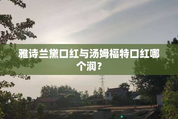 雅诗兰黛口红与汤姆福特口红哪个润？