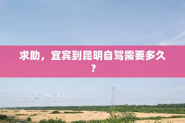 求助，宜宾到昆明自驾需要多久？
