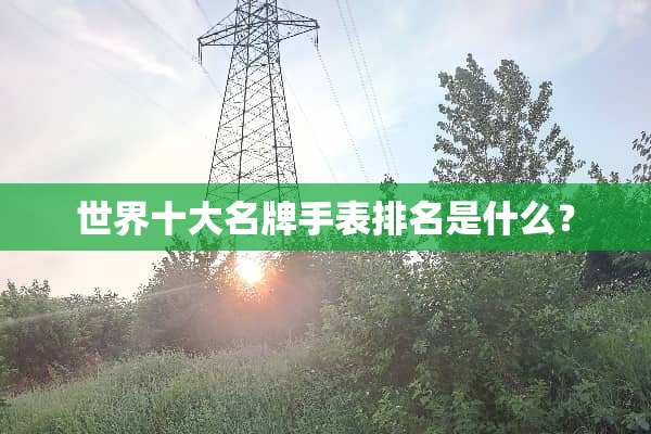世界十大名牌手表排名是什么？