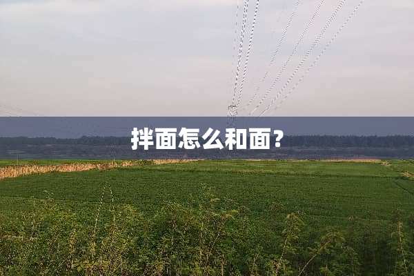 拌面怎么和面？
