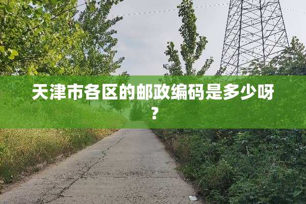 天津市各区的邮政编码是多少呀？