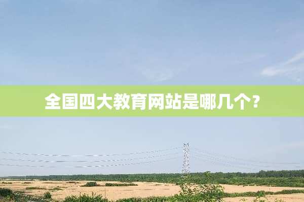 全国四大教育网站是哪几个？