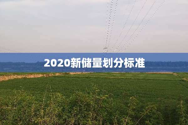 2020新储量划分标准