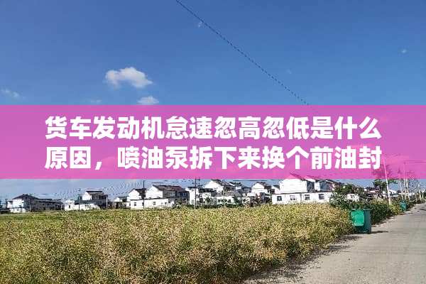 货车发动机怠速忽高忽低是什么原因，喷油泵拆下来换个前油封其他都没碰，就变成这样了