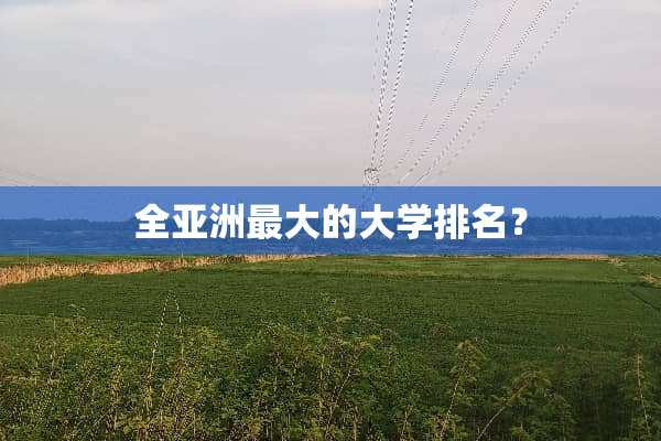 全亚洲最大的大学排名？