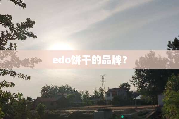 edo饼干的品牌？
