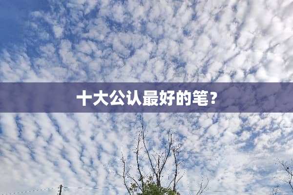十大公认最好的笔？