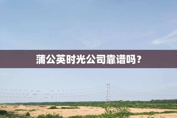 蒲公英时光公司靠谱吗？