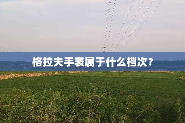 格拉夫手表属于什么档次？