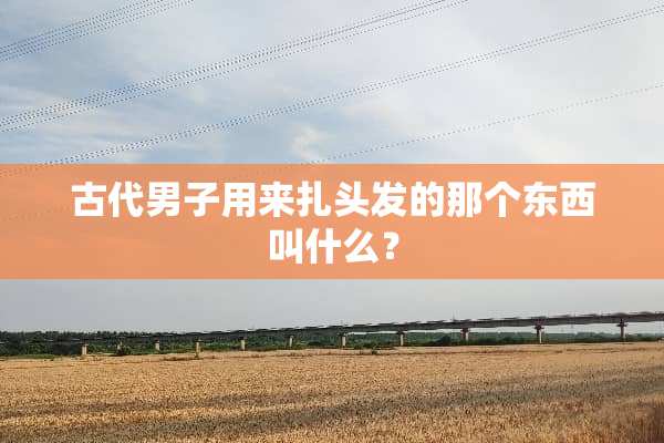 古代男子用来扎头发的那个东西叫什么？