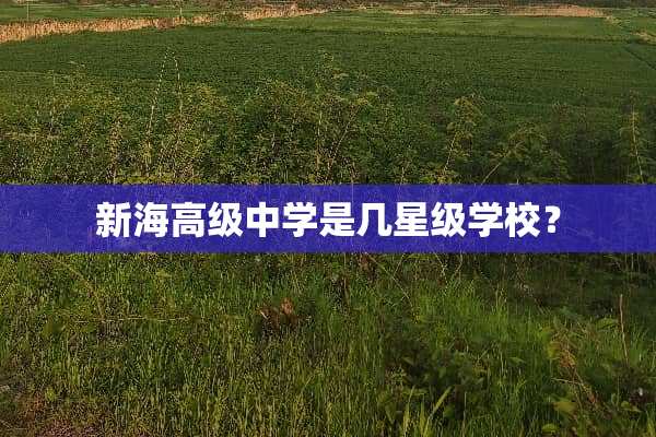 新海高级中学是几星级学校？