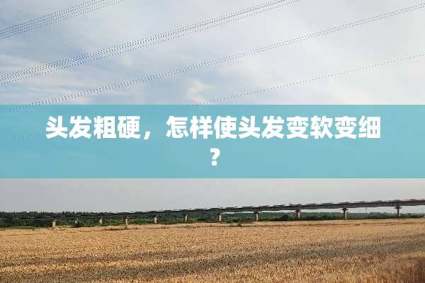 头发粗硬，怎样使头发变软变细？
