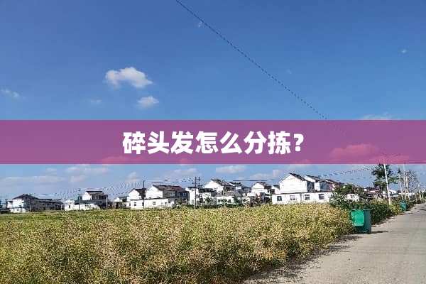 碎头发怎么分拣？