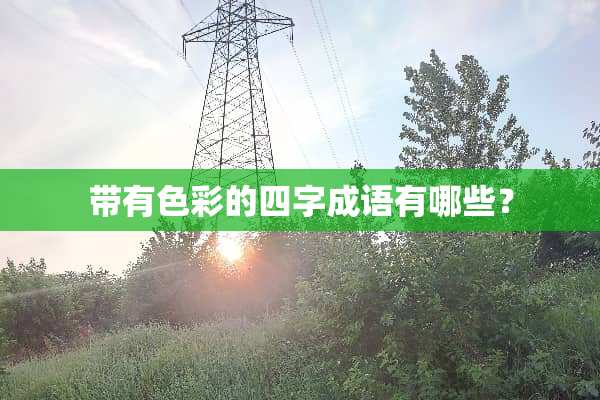 带有色彩的四字成语有哪些？