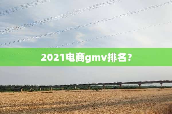 2021电商gmv排名？