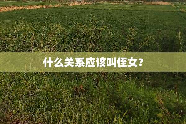 什么关系应该叫侄女？